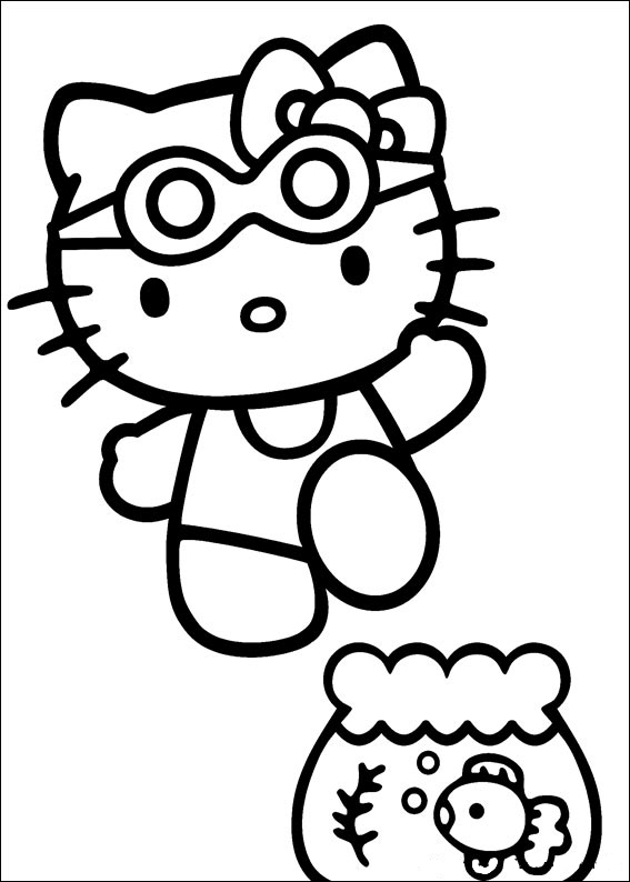 Coloriage hello kitty gratuit - dessin a imprimer #244