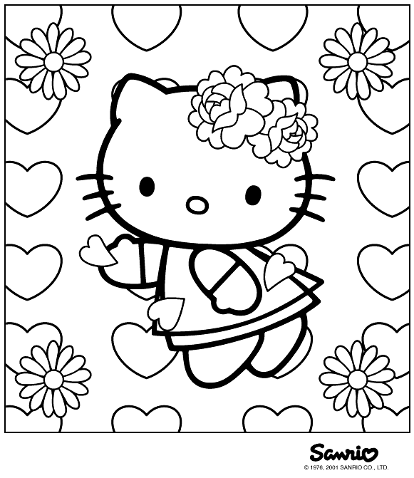 Coloriage hello kitty gratuit - dessin a imprimer #271