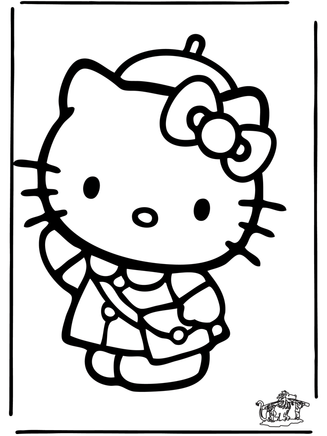 Coloriage hello kitty gratuit - dessin a imprimer #41