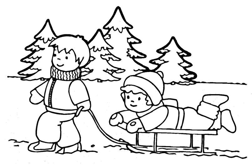 christmas hiver dessins à colorier 