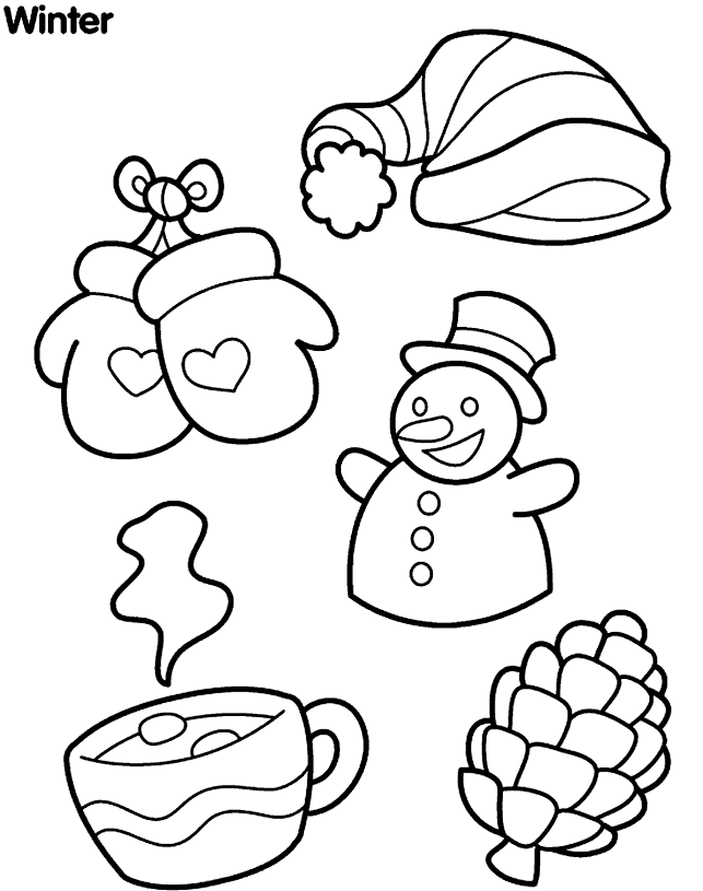 hiver dessins à colorier
