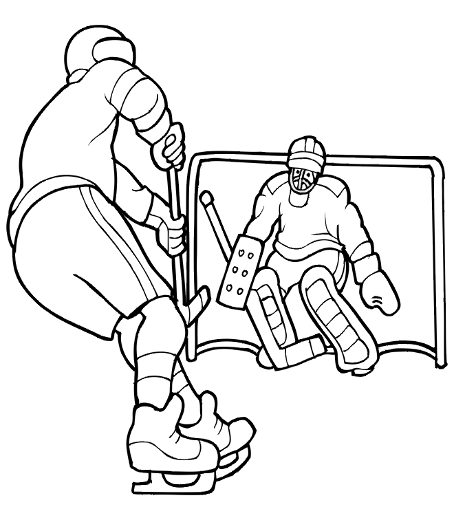 Image #17287 - Coloriage hockey gratuit