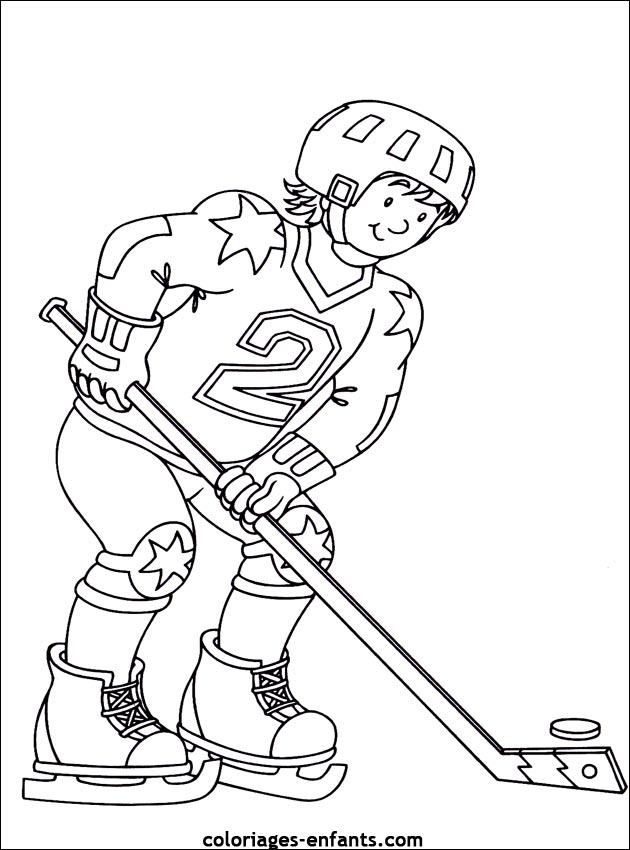 Image #17310 - Coloriage hockey gratuit