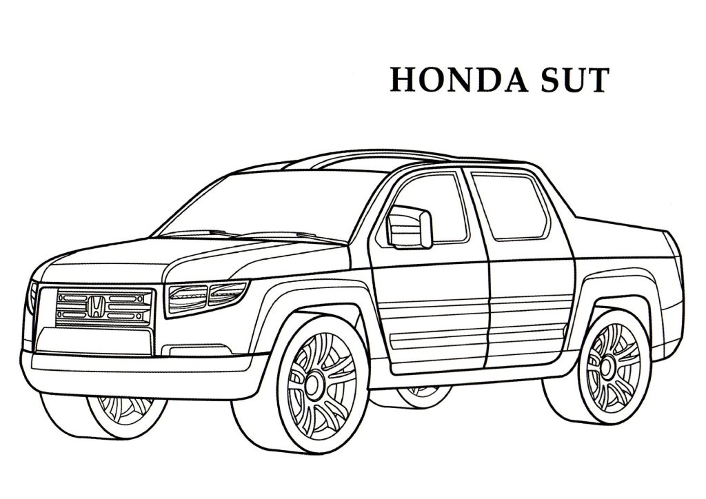Dessin #16353 - image de Honda a colorier
