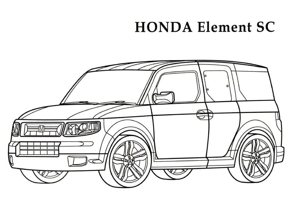 Dessin #16357 - jeux de coloriage Honda a imprimer et colorier