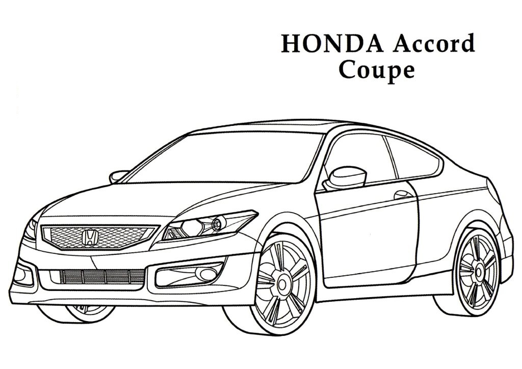 Dessin #16358 - Dessin de Honda a colorier et imprimer