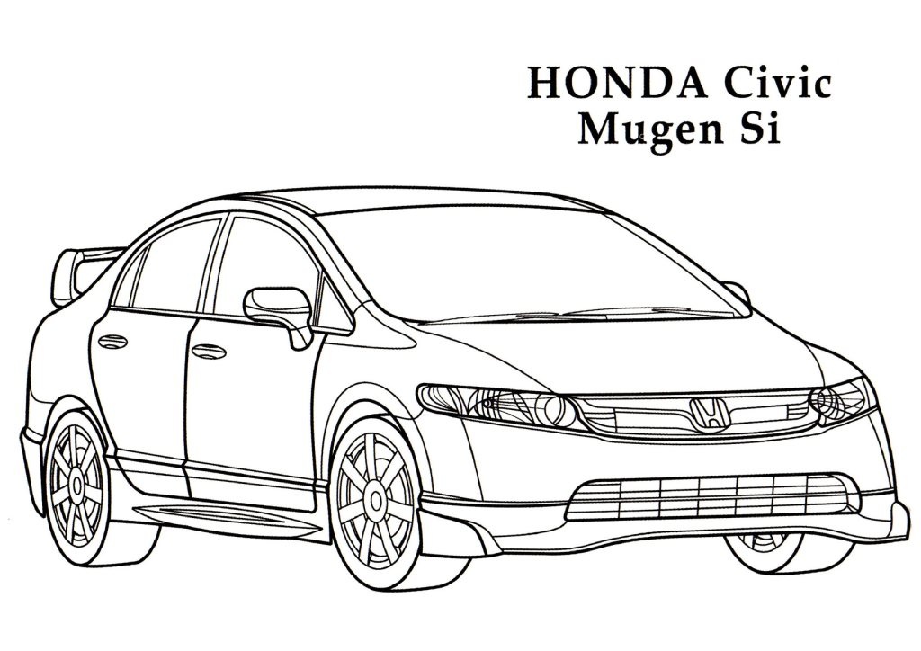 Dessin #16366 - un beau dessin de Honda a imprimer et colorier