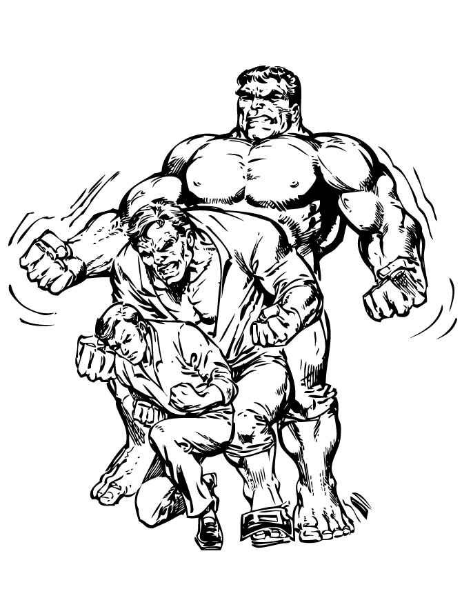 incredible hulk morphing coloriage page resolution