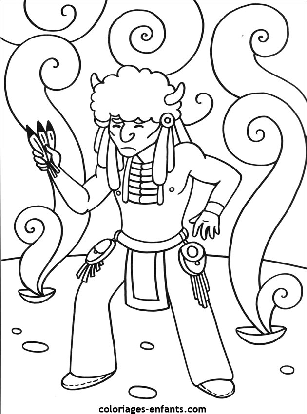 Dessin indien #15136  Dessin #15136 - Coloriage indien gratuit a imprimer