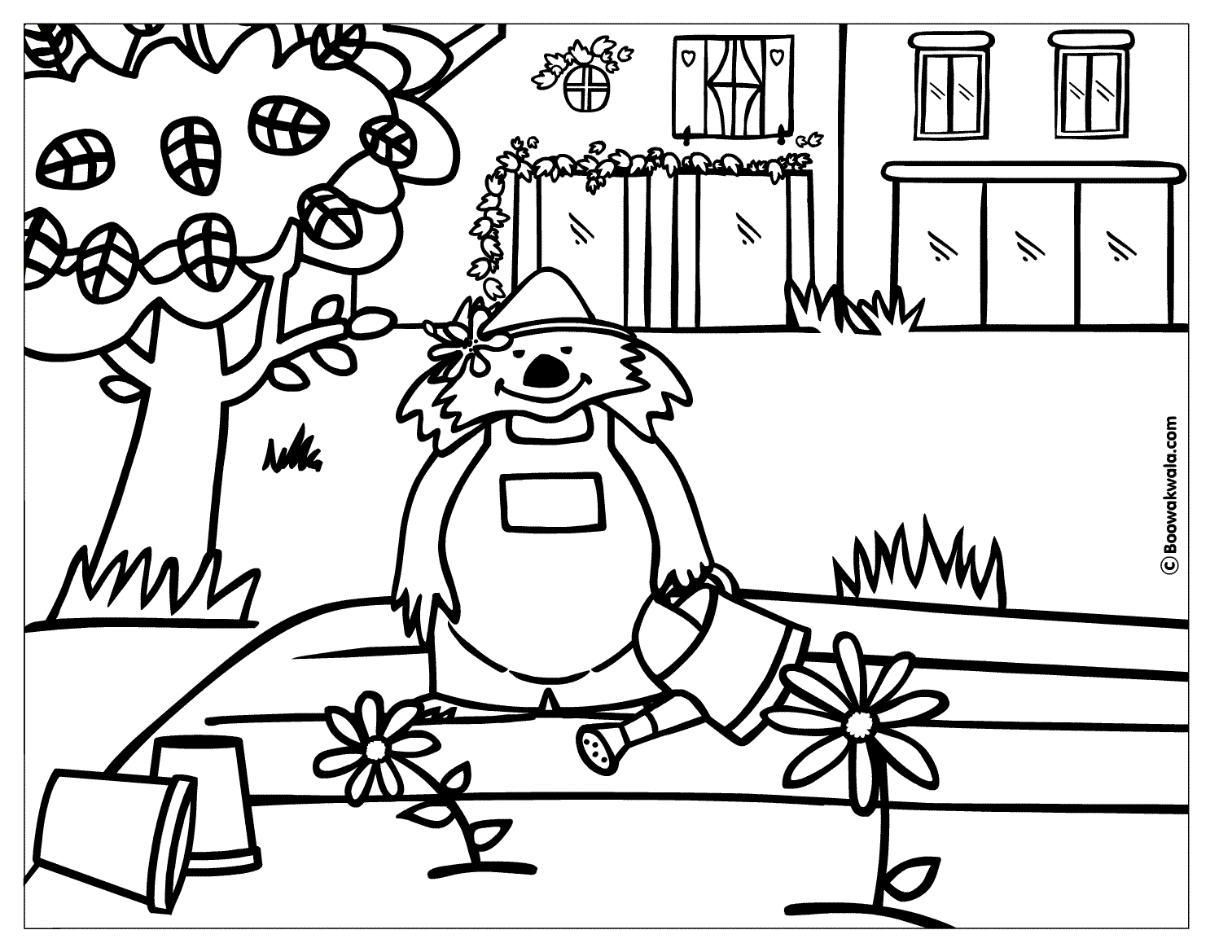 Coloriage Jardin De Fleurs