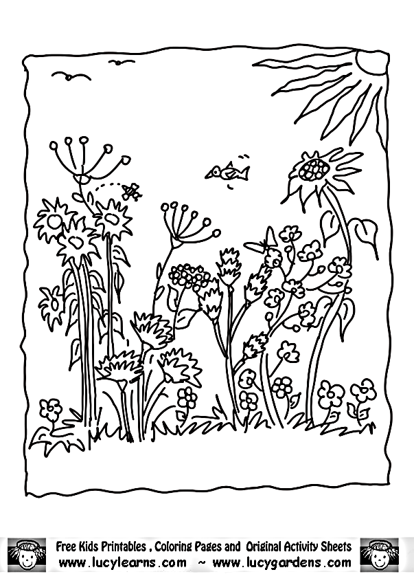 flower jardin dessins à colorier flower dessin à colorier