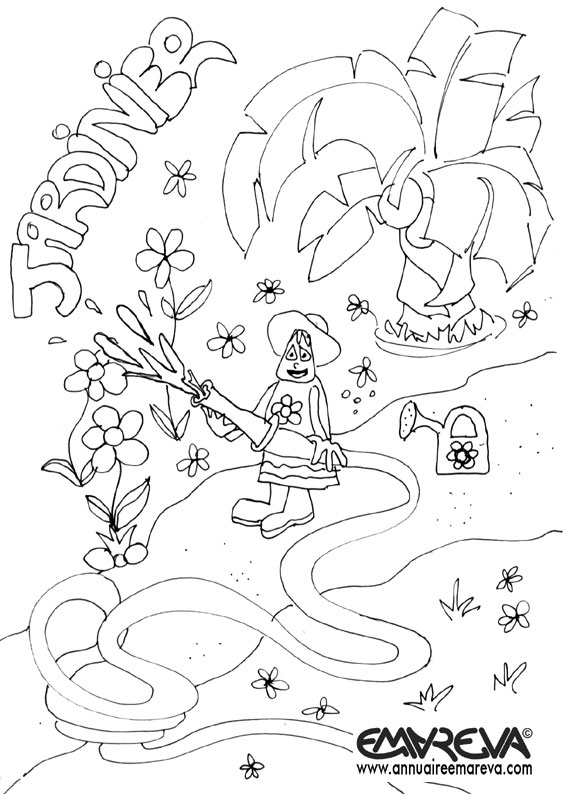 Dessin #15160 - dessin gratuit jardinier a imprimer
