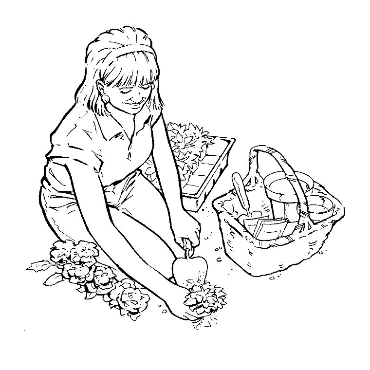 Dessin #15162 - Coloriage jardinier a imprimer