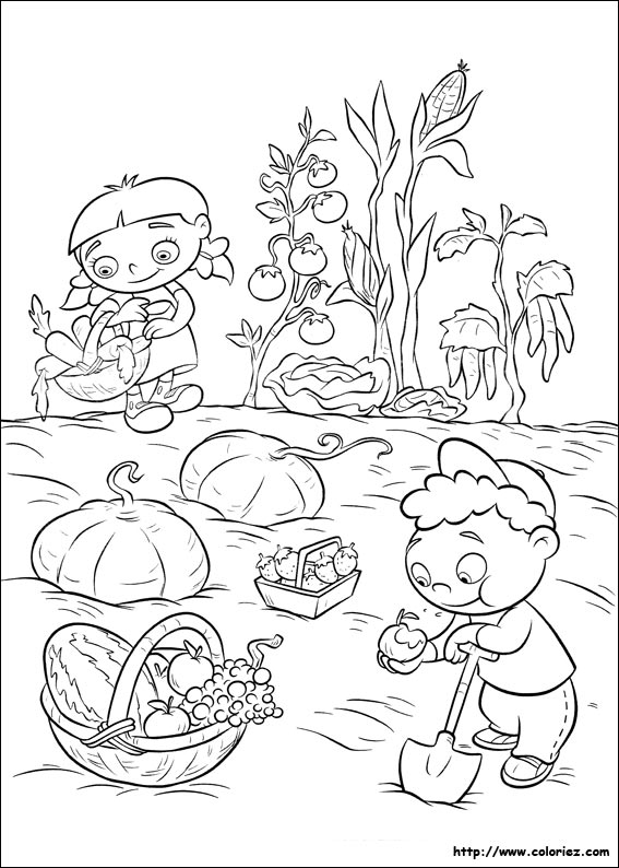Dessin #15169 - dessin de jardinier à imprimer