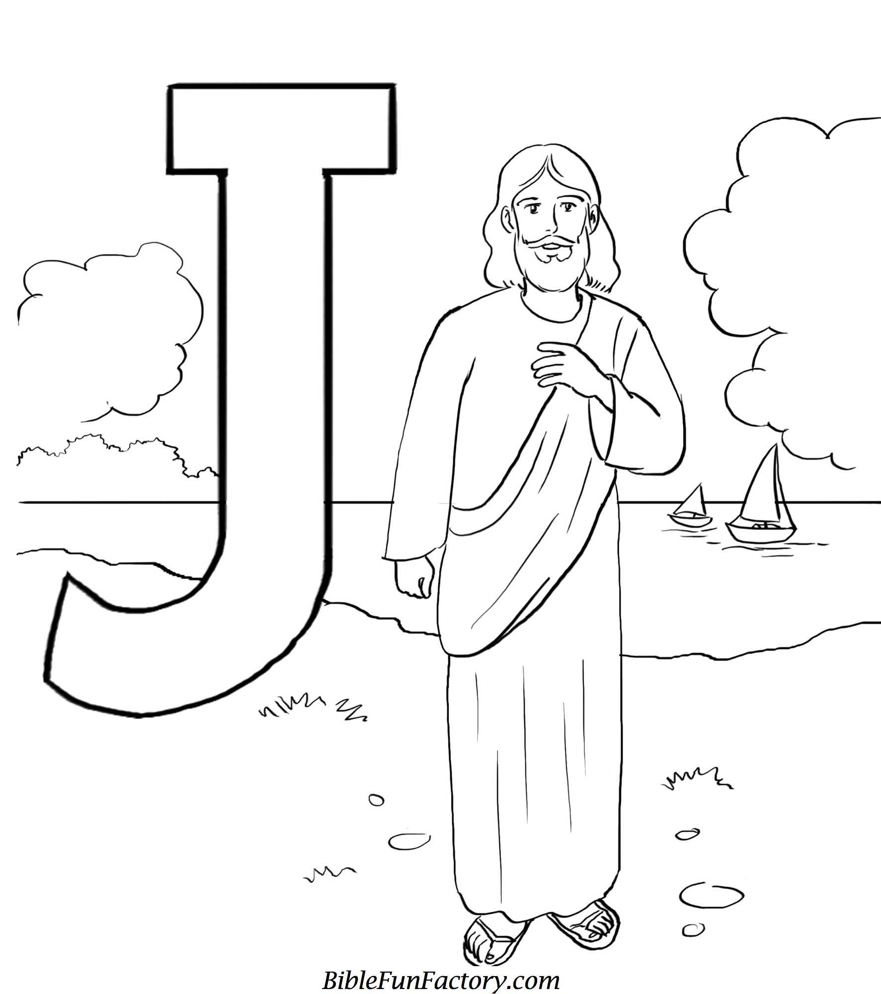 Dessin #14542 - dessin de jésus a colorier et imprimer