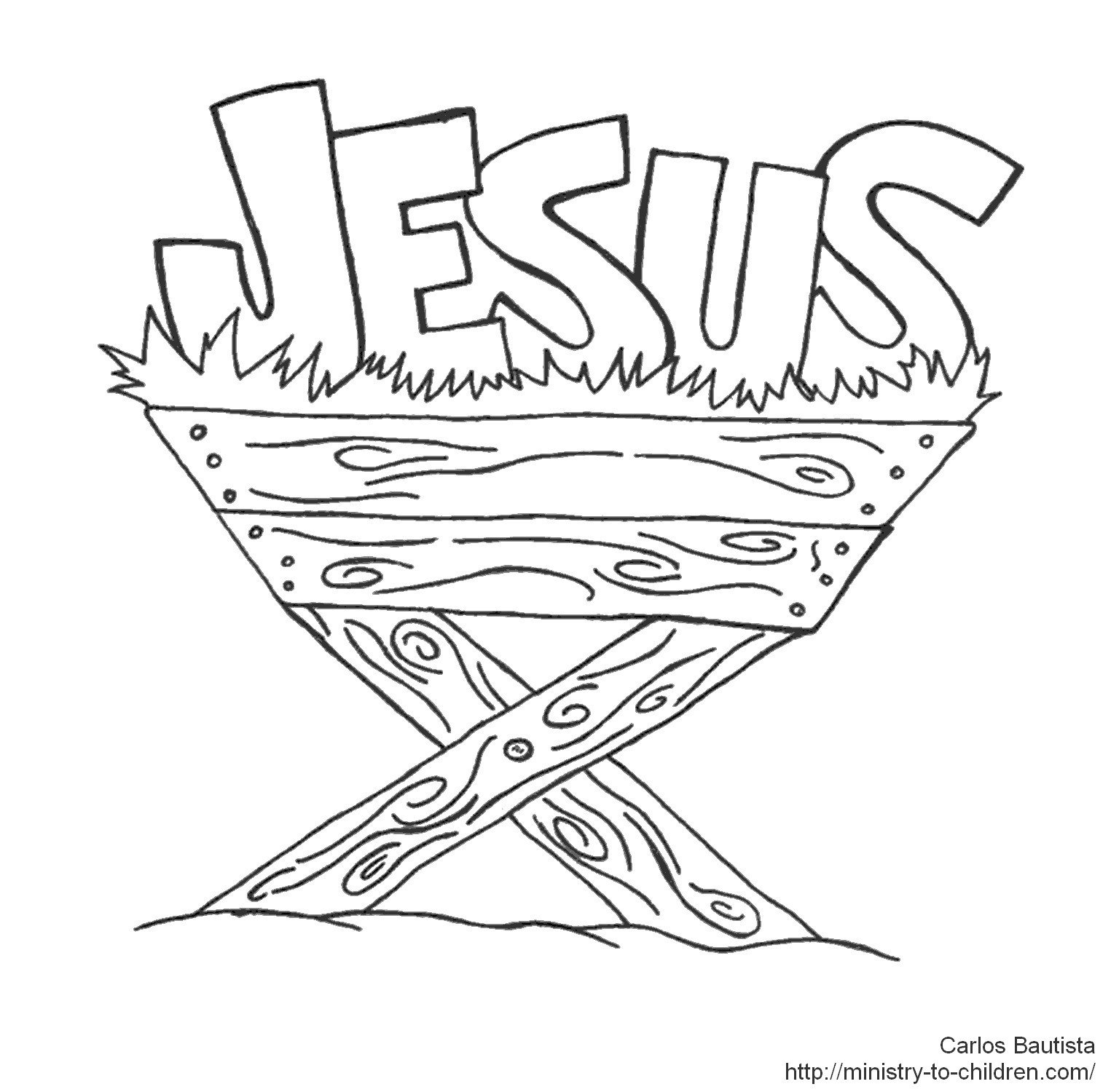 Dessin #14546 - dessin gratuit de jésus à imprimer