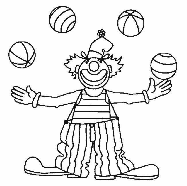 Dessin #14584 - image de jongleur a imprimer et colorier
