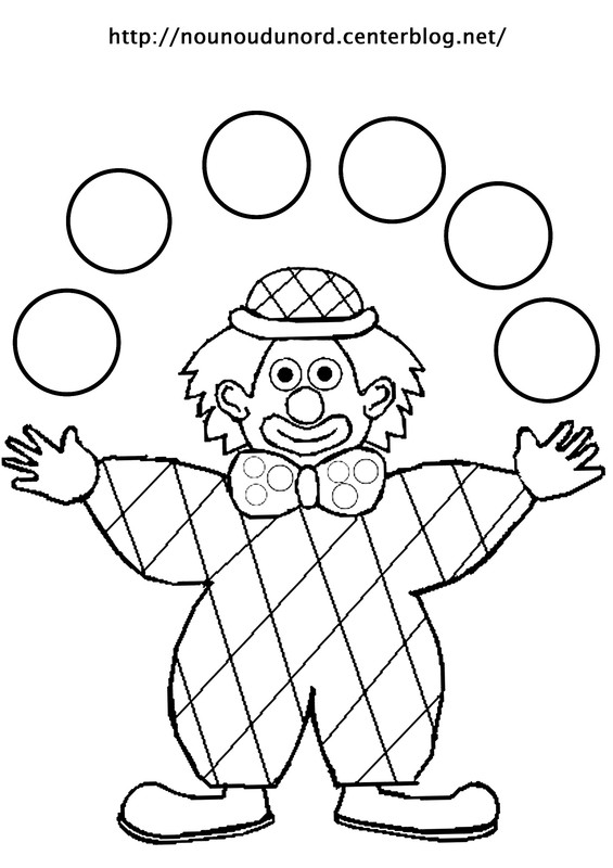 Dessin #14595 - dessin gratuit jongleur a imprimer