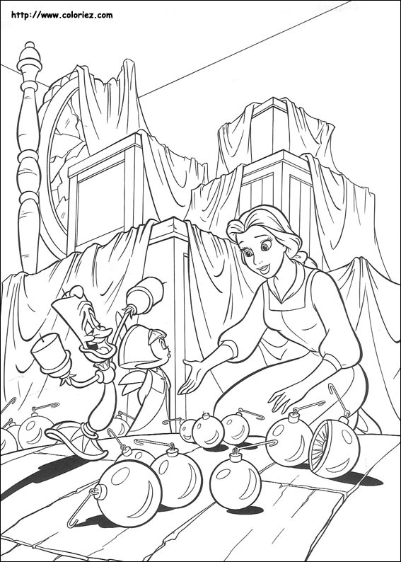 Image #20901 - Coloriage la belle et la bête gratuit