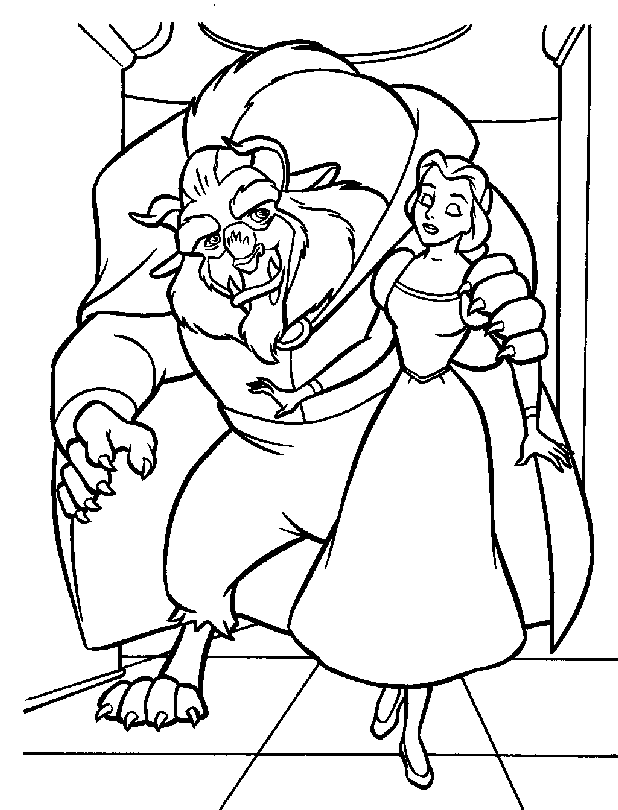 Image #20902 - Coloriage la belle et la bête gratuit