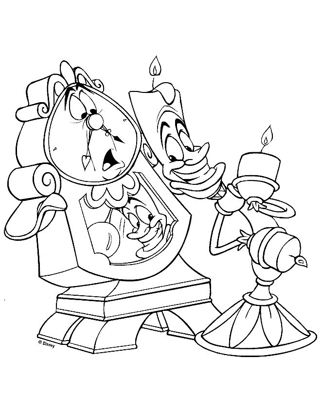 Image #20909 - Coloriage la belle et la bête gratuit