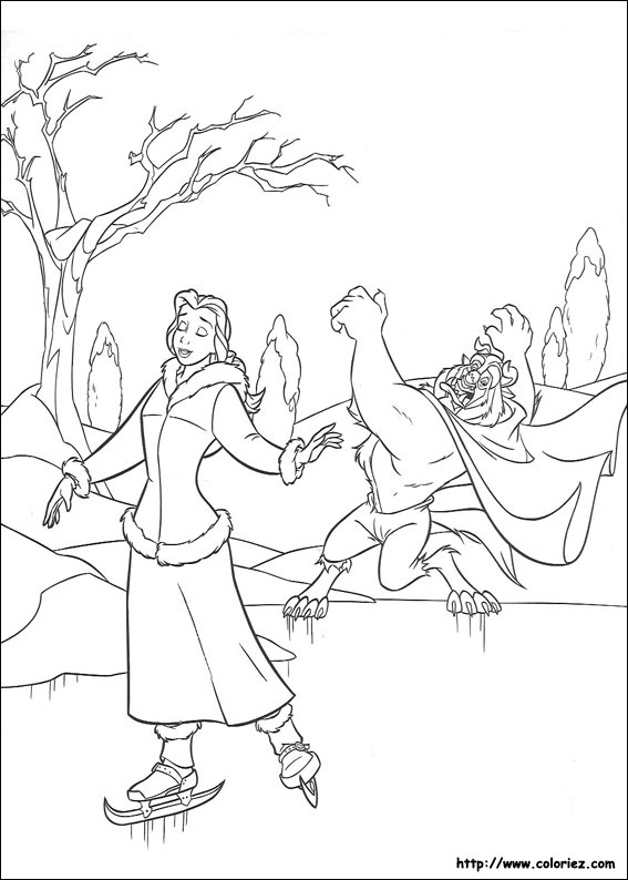 Image #20912 - Coloriage la belle et la bête gratuit