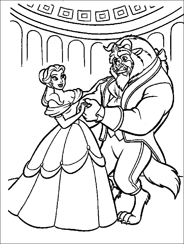 Image #20919 - Coloriage la belle et la bête gratuit