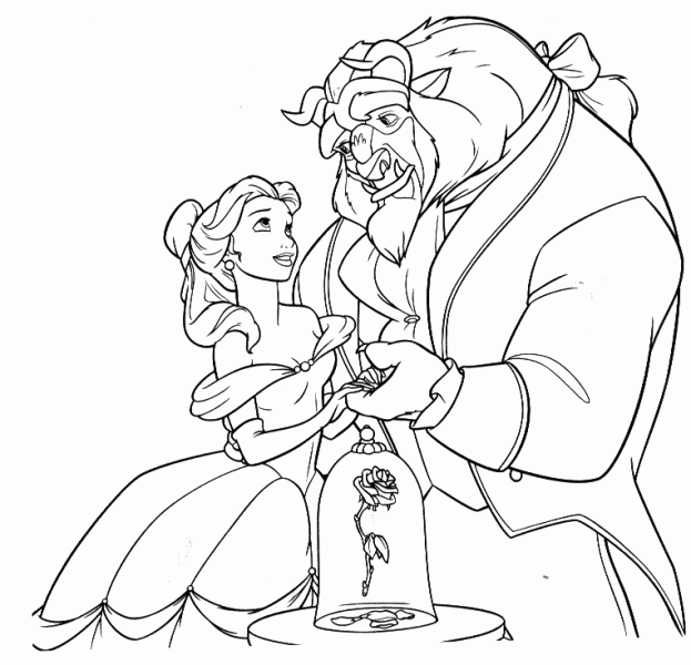 Image #20924 - Coloriage la belle et la bête gratuit