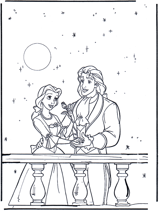 Image #20925 - Coloriage la belle et la bête gratuit