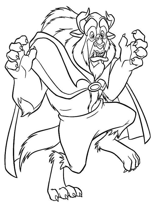 Image #20927 - Coloriage la belle et la bête gratuit