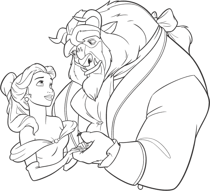 Image #20929 - Coloriage la belle et la bête gratuit