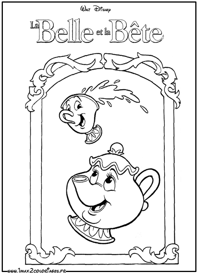Image #20930 - Coloriage la belle et la bête gratuit