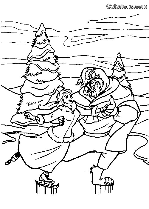 Image #20931 - Coloriage la belle et la bête gratuit