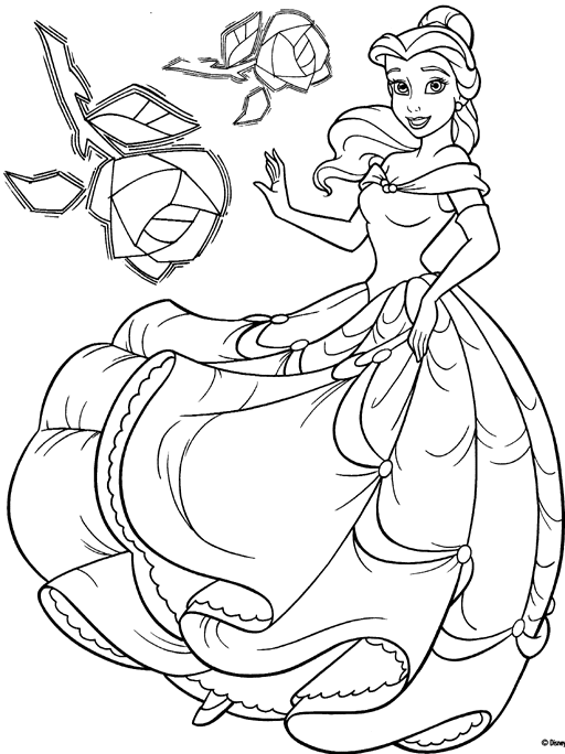 Image #20941 - Coloriage la belle et la bête gratuit