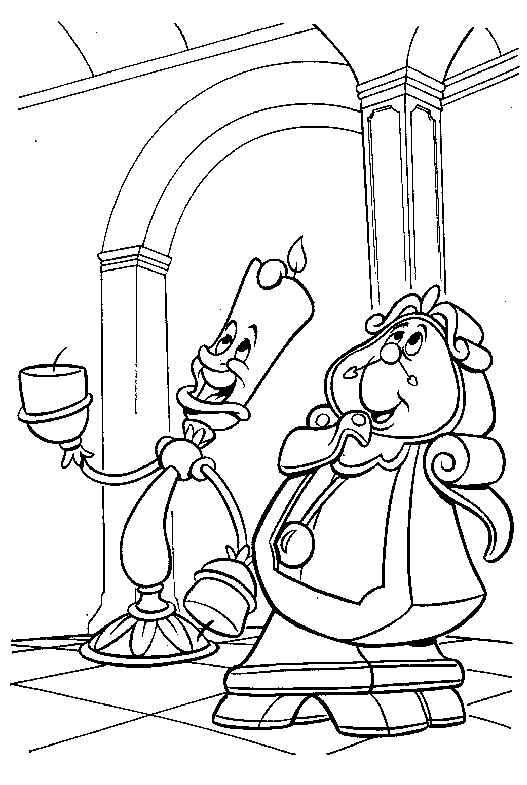 Image #20942 - Coloriage la belle et la bête gratuit