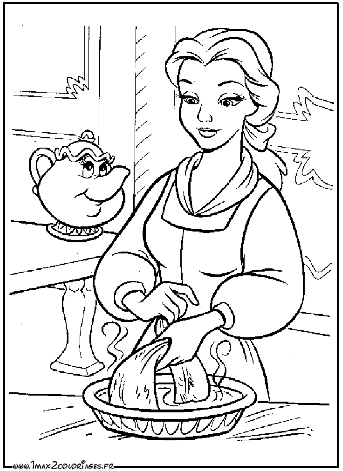 Image #20955 - Coloriage la belle et la bête gratuit