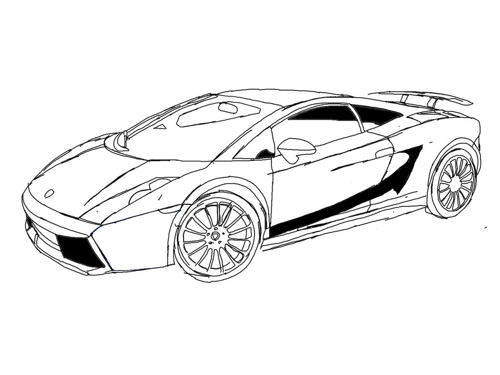 Dessin #16380 - dessin de Lamborghini a colorier