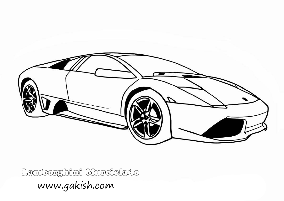 Dessin #16385 - coloriage Lamborghini