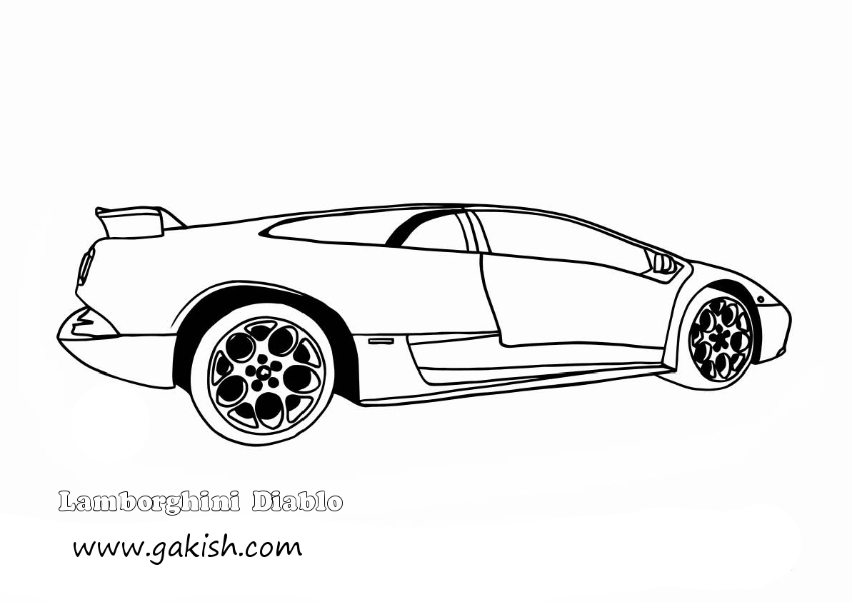Dessin #16386 - dessin gratuit Lamborghini a colorier
