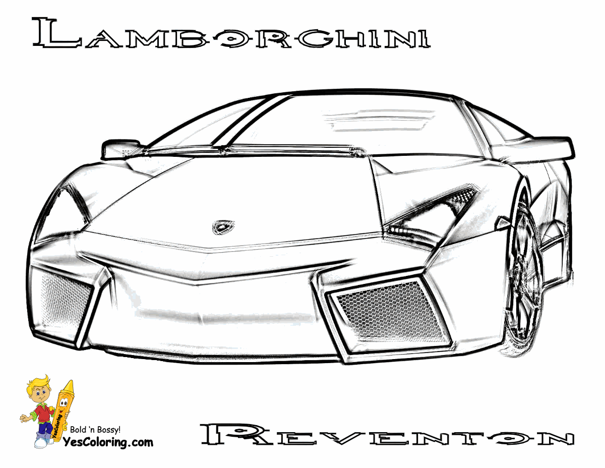 Dessin #16395 - Image de Lamborghini a dessiner