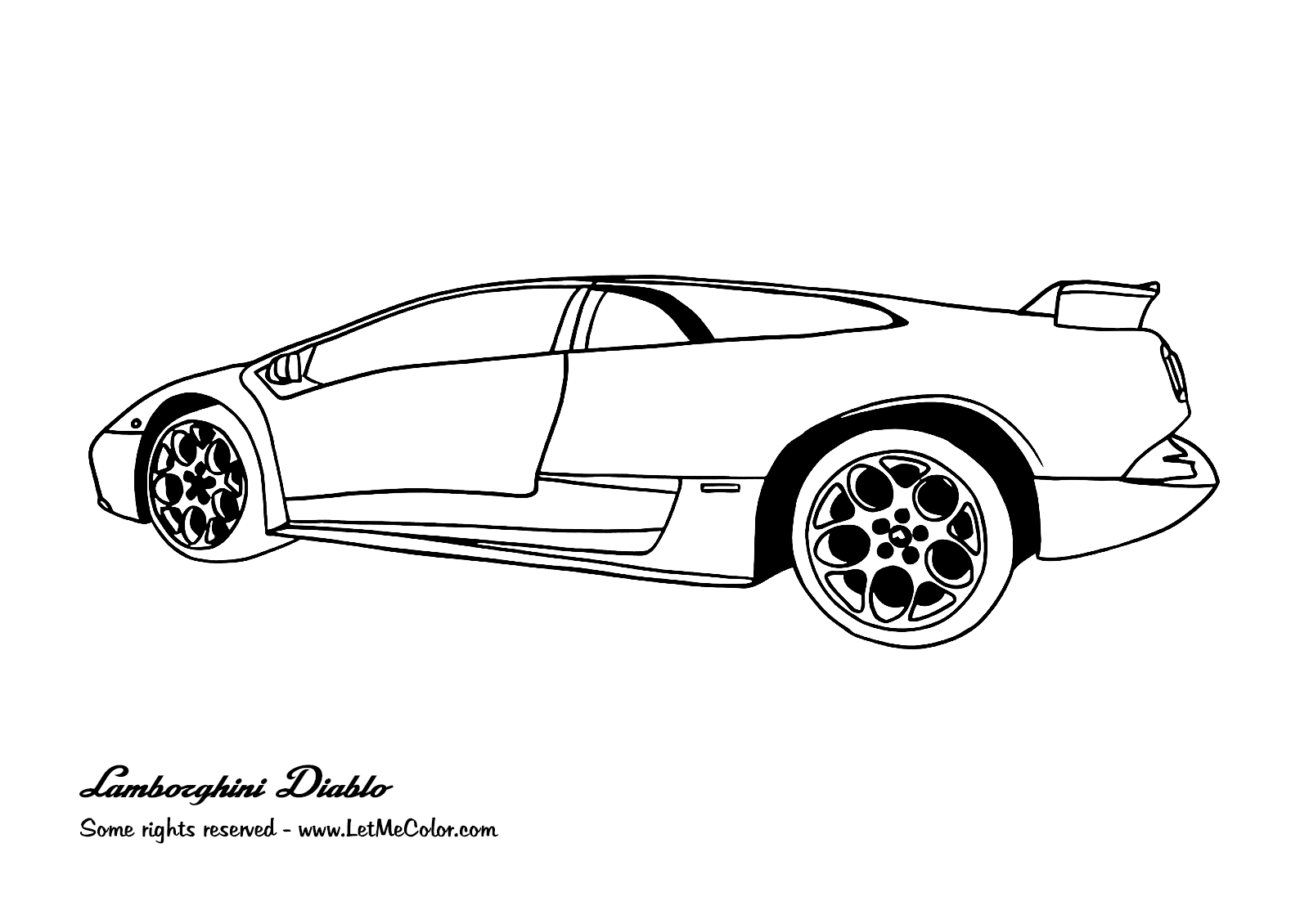 Dessin #16400 - Dessin de Lamborghini a colorier et imprimer