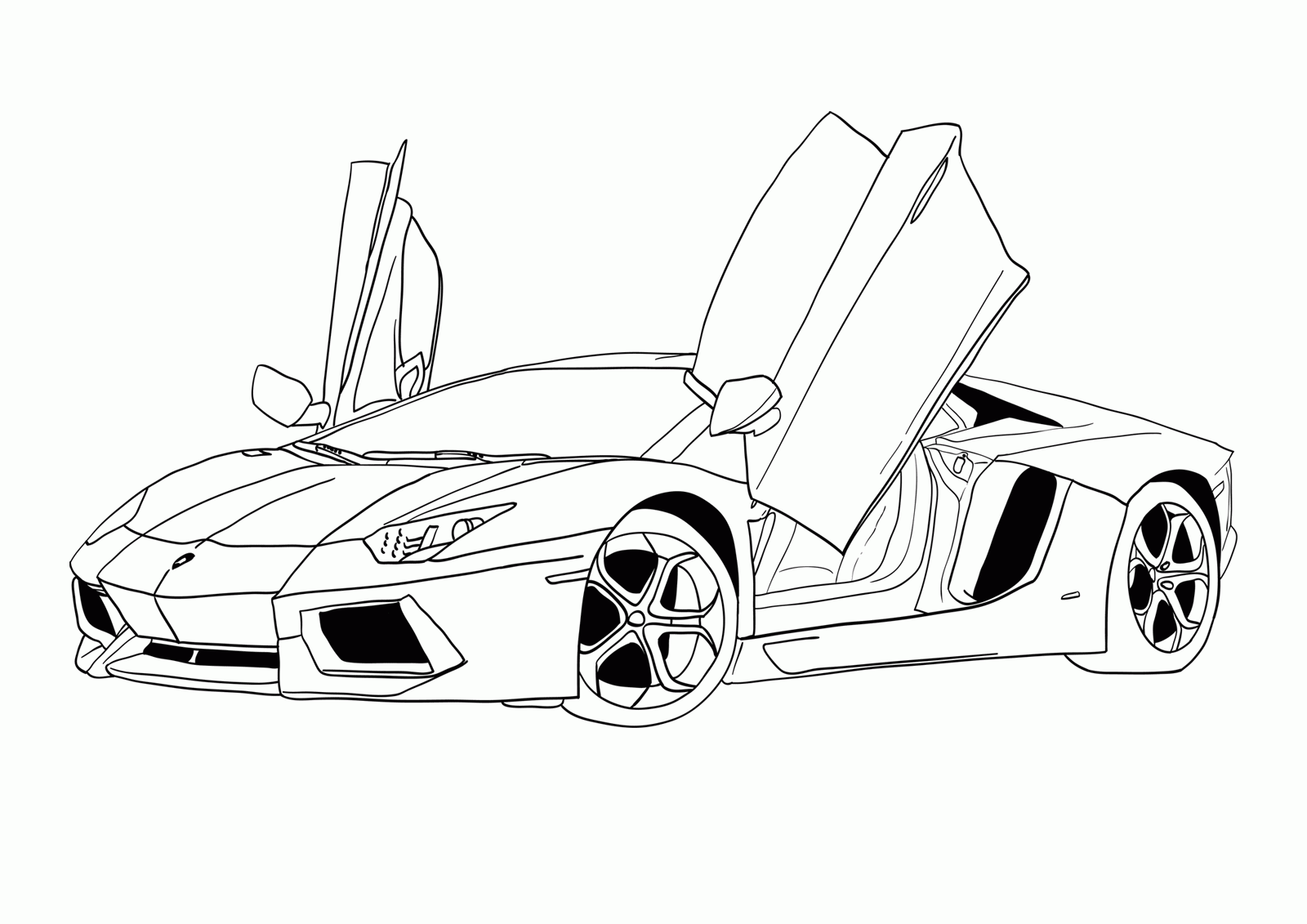 Dessin #16404 - Image de Lamborghini a colorier