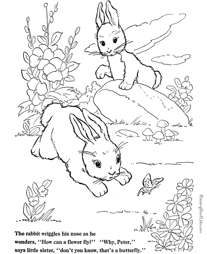 Coloriage de lapin gratuit à imprimer