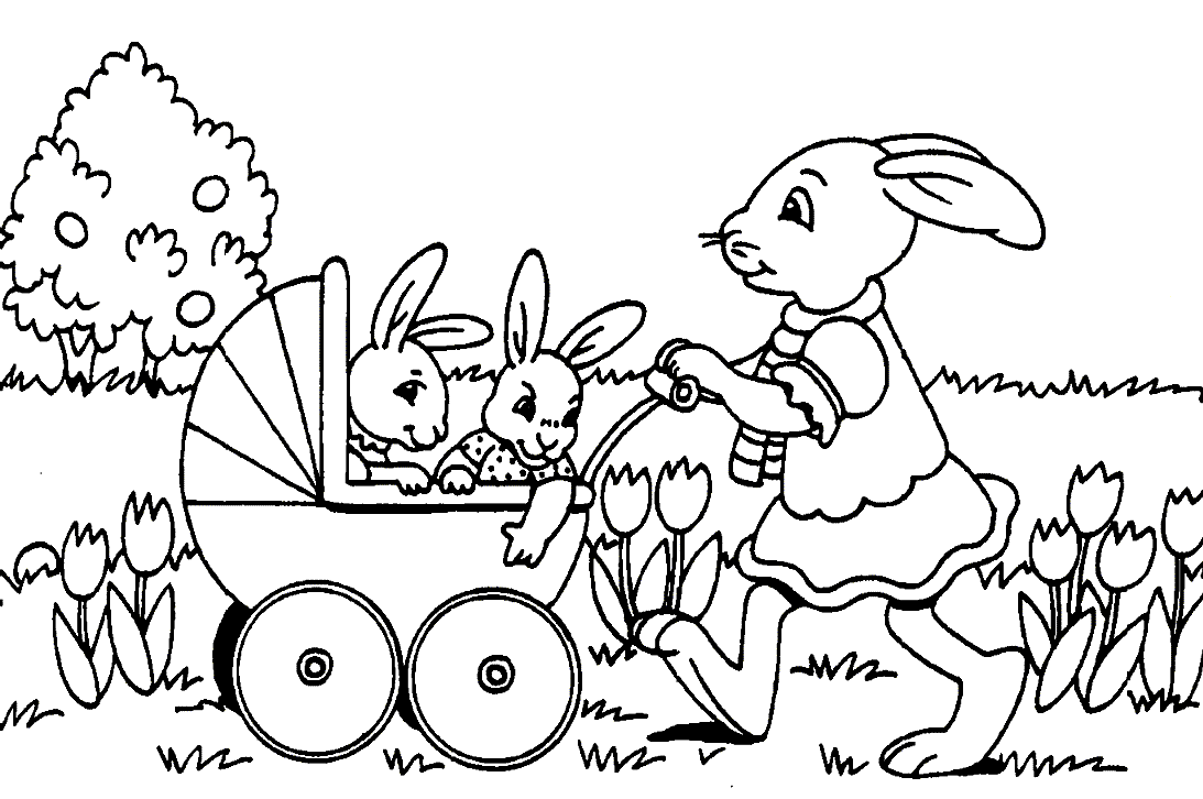 Coloriage de lapin gratuit à imprimer