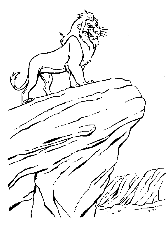 Dessin #11791 - dessin gratuit de le roi lion a imprimer et colorier