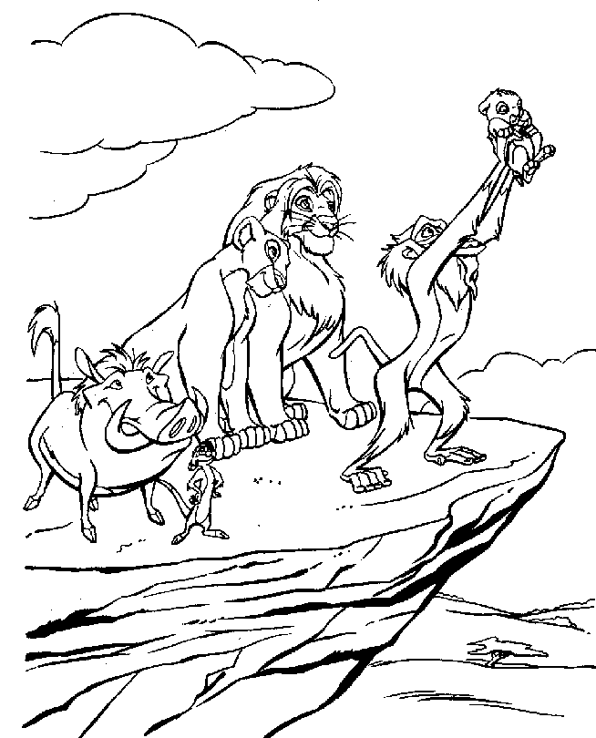 Dessin #11804 - un beau dessin de le roi lion à colorier et imprimer