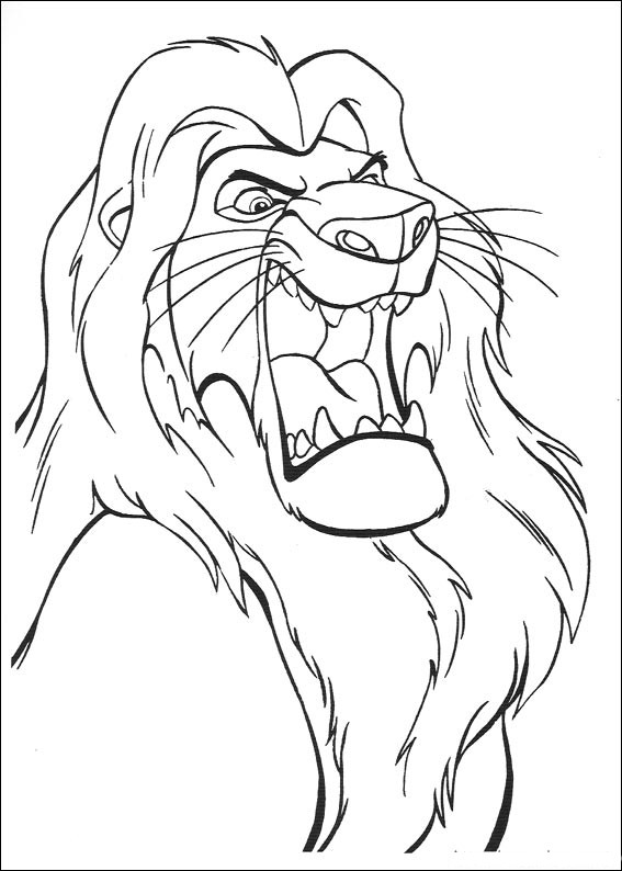 Dessin #11794 - une belle image de le roi lion a colorier
