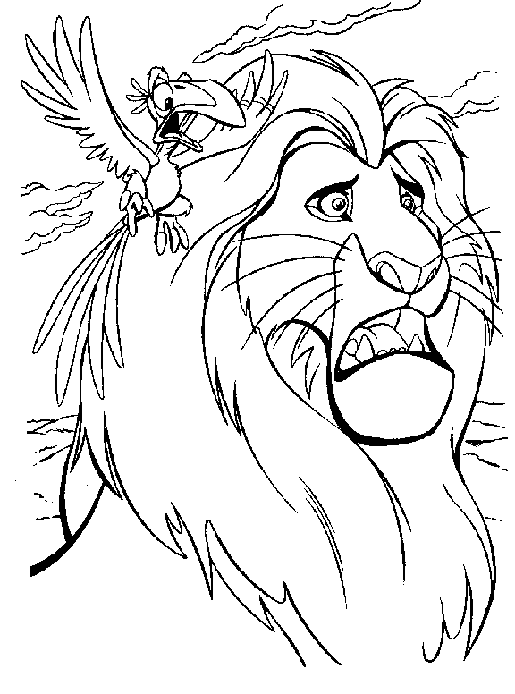 Dessin #11788 - Coloriage le roi lion imprimer et colorier