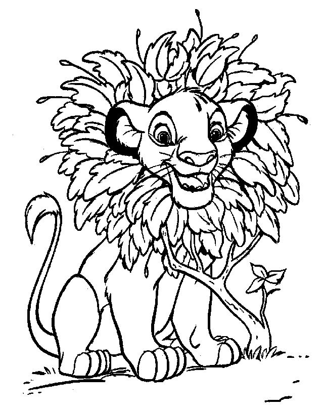 Dessin #11807 - coloriage le roi lion
