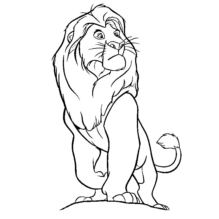 Dessin #11782 - Un joli coloriage le roi lion
